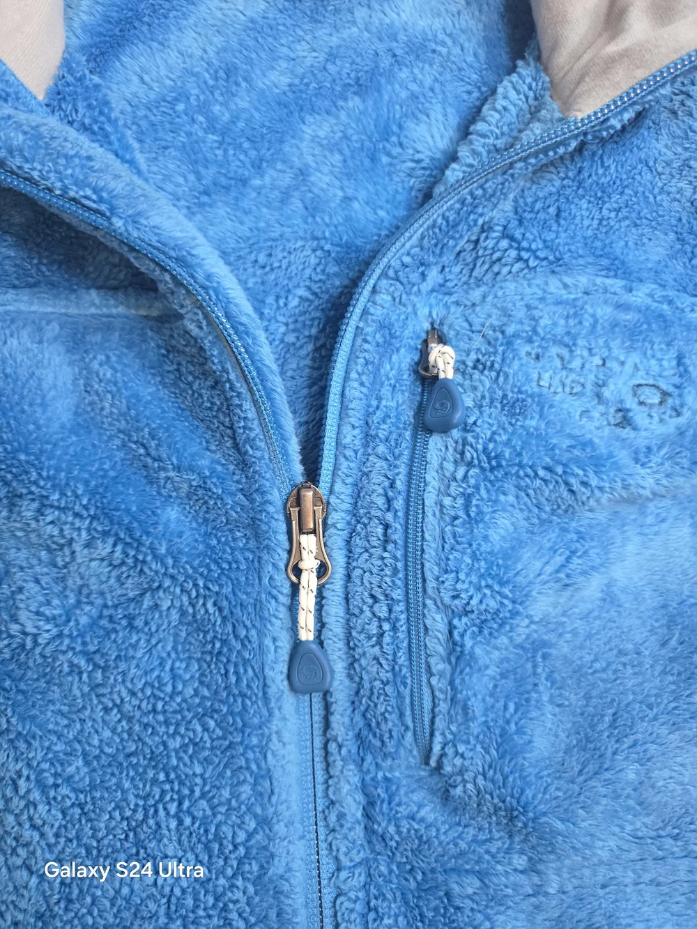 Mountain Hardwear Fleece Jacket Womens Small Blue Full Zip Lined Pockets Hiking